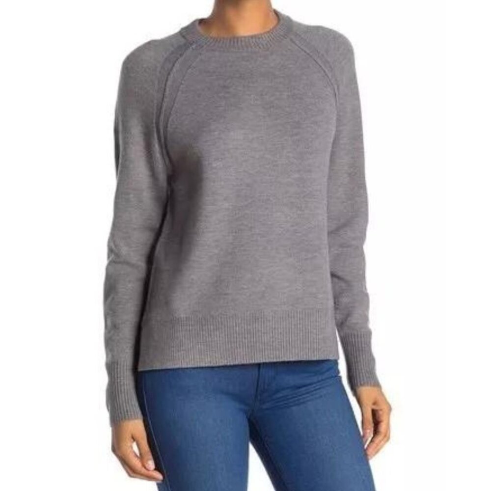 French Connection Babysoft Raglan Crew Neck Sweater Grey size L